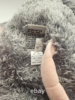 Jellycat Plush Medium Bunglie Mouse Stuffed Animal Gray Pink Tail 17