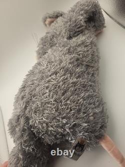 Jellycat Plush Medium Bunglie Mouse Stuffed Animal Gray Pink Tail 17