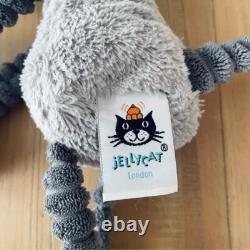 Jellycat Slinky Mouse Plush Stuffed Animal Gray Corduroy Rare Toy