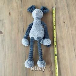 Jellycat Slinky Mouse Plush Stuffed Animal Gray Corduroy Rare Toy