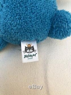 Jellycat Special Edition Quentin Bashful Bunny Rabbit Soft Toy Bright Blue Rare