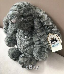 Jellycat Special Limited Edition Ollie Bashful Bunny Rabbit Soft Toy Grey + Tags