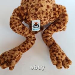 Jellycat Toby The Toad Stuffed Toy Animal Plush Spotted Brown Small HTF Retired