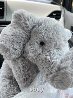 Jellycat WANDERLUST ELLY Gray Floppy Plush Stuffed Animal Large RARE NWT HTF