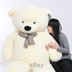 Joyfay 91'' 230cm White Giant Teddy Bear Stuffed Plush Toy Valentine Gift