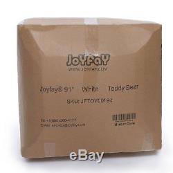 Joyfay 91'' White Giant Teddy Bear Stuffed Plush Toy Valentine Gift 230cm