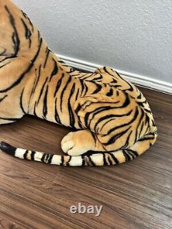 Jumbo 41 Bengal Tiger Plush Stuffed Animal Lying Realistic Best Made Toys 2010