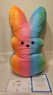 Jumbo BUILD A BEAR Peeps Rainbow Huge 36 Bunny Plush Stuffed Animal Toy Easter