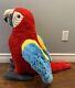 Jumbo Giant Scarlet Macaw Parrot Xl Plush Tiki Room Jungle Stuffed Animal Decor