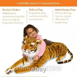 Jumbo Stuffed Lying Tiger 5ft Long Gian Big Kids Child Large Animal Plush Gift