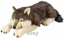 Jumbo Wolf Plush Lifelike Animal Body Pillow Toddler Kid Soft Stuffed Toy 2.5ft