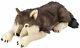 Jumbo Wolf Plush Lifelike Animal Body Pillow Toddler Kid Soft Stuffed Toy 2.5ft