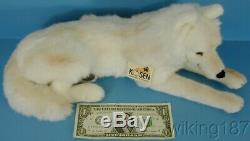 KOSEN Made in Germany NEW White Lying Arctic Wolf PLUSH TOY