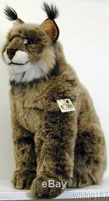 KOSEN Of Germany #3550 NEW Large Sitting Lynx Cat PLUSH TOY