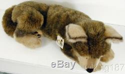 KOSEN Of Germany #5330 NEW Large Lying Gray Wolf Cub Plush Toy
