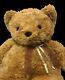 Kellytoy Jumbo Plush Teddy Bear Rare Golden Brown Big Stuffed Animal 30 Bow