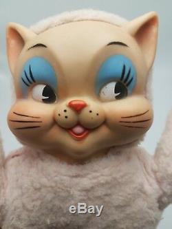 Knickerbocker Cat Animals of Distinction Music Box Rubber Face Plush Rushton