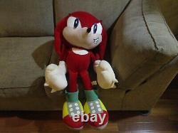 Knuckles The Echidna Sega Toy Network Stuffed Animal Plush LARGE Almost 3 FT