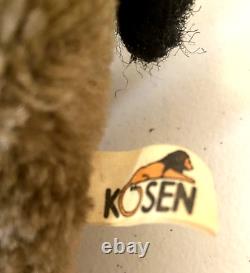 Kosen Plush Donkey Mule Stuffed Animal Brown Made in Germany Vintage Collectible