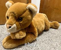 LARGE Aurora World Cougar Puma Mountain Lion 32 Plush Stuffed Animal Big Cat