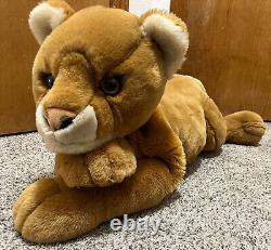 LARGE Aurora World Cougar Puma Mountain Lion 32 Plush Stuffed Animal Big Cat