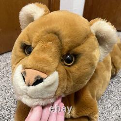 LARGE Aurora World Cougar Puma Mountain Lion 32 Plush Stuffed Animal Big Cat