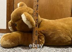 LARGE Aurora World Cougar Puma Mountain Lion 32 Plush Stuffed Animal Big Cat