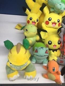 LARGE Used LOT 39 Pokemon Plush Toys Pikachu Charmander Squirtle