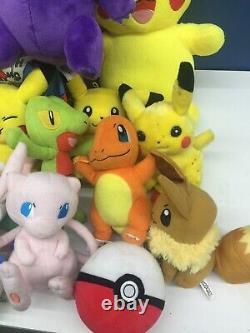 LARGE Used LOT 39 Pokemon Plush Toys Pikachu Charmander Squirtle