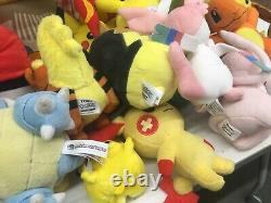 LARGE Used LOT 39 Pokemon Plush Toys Pikachu Charmander Squirtle