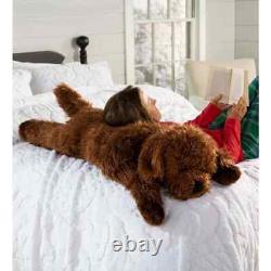 Labradoodle Dog Body Pillow Stuffed Toy Oversize Soft Faux Fur Animal Plush Pup