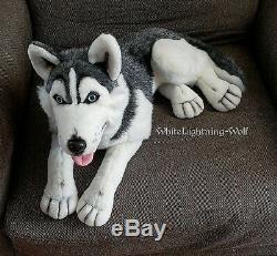 Large 30 Fine Toy Husky Wolf Plush