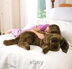 Large 4Ft Chocolate Lab Plush Body Dog Pillow Oversize Soft Stuffed Animal 48L