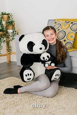 Large 70cm Panda Teddy Bear Cuddly Plush Stuffed Animal Soft Toy Kids Gift Xmas