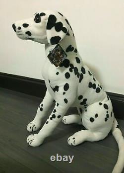 Large Dalmatian Sitting 57cm Lifelike Stuffed Animal Dog Plush Toy UK SELLER