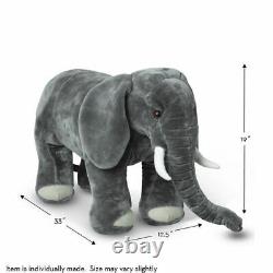 Large Elephant Plush Giant Lifelike Toddler Girl Kid Soft Animal Stuffed Toy 33