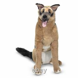 Large German Shepherd Plush Giant Dog Toddler Kid Soft Animal Stuffed Toy 32H