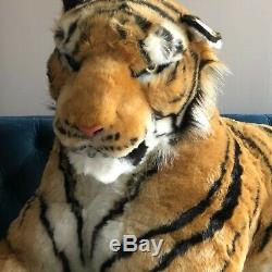 Large Life size Tiger Giant Lying Soft Toy Plush 245 cm Realistic Features Cat