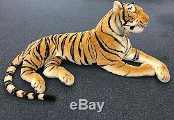 Large Life size Tiger Giant Lying Soft Toy Plush 245 cm Realistic Features Cat