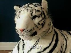 Large Life size Tiger Giant Lying Soft Toy Plush 245 cm Realistic White Cat