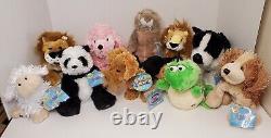 Large Lot Of 10 GANZ Webkinz Plush All With UNUSED + Sealed Codes Lot 2