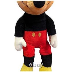 Large Mickey Mouse Stuffed Animal Plush Vintage 70s Walt Disney Characters USA