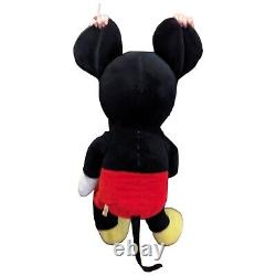 Large Mickey Mouse Stuffed Animal Plush Vintage 70s Walt Disney Characters USA