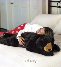Large Plush 4ft Black Bear Body Pillow Giant Oversized Soft Stuffed Animal 48L