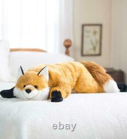 Large Plush Red Fox Jumbo Body Pillow Soft Stuffed Animal Bodypillar 48 In Long