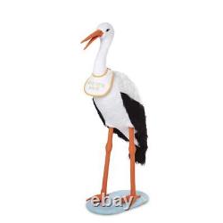 Large Stork Plush Girl Boy Baby Shower Standing Lifelike Animal Stuffed Toy 44H