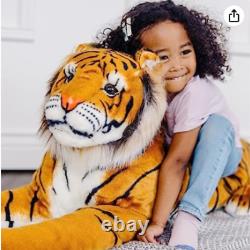 Large Tiger Stuffed Animal Toy Toddler Boy Kids Big Giant Plush Cuddly Soft 5ft