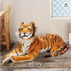 Large Tiger Stuffed Animal Toy Toddler Boy Kids Big Giant Plush Cuddly Soft 5ft