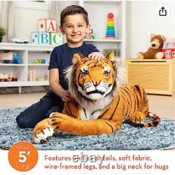 Large Tiger Stuffed Animal Toy Toddler Boy Kids Big Giant Plush Cuddly Soft 5ft