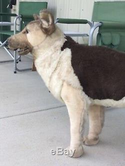 Large Vintage Avanti Applause Jockline 1985 Plush German Shepherd Dog Stuffed
